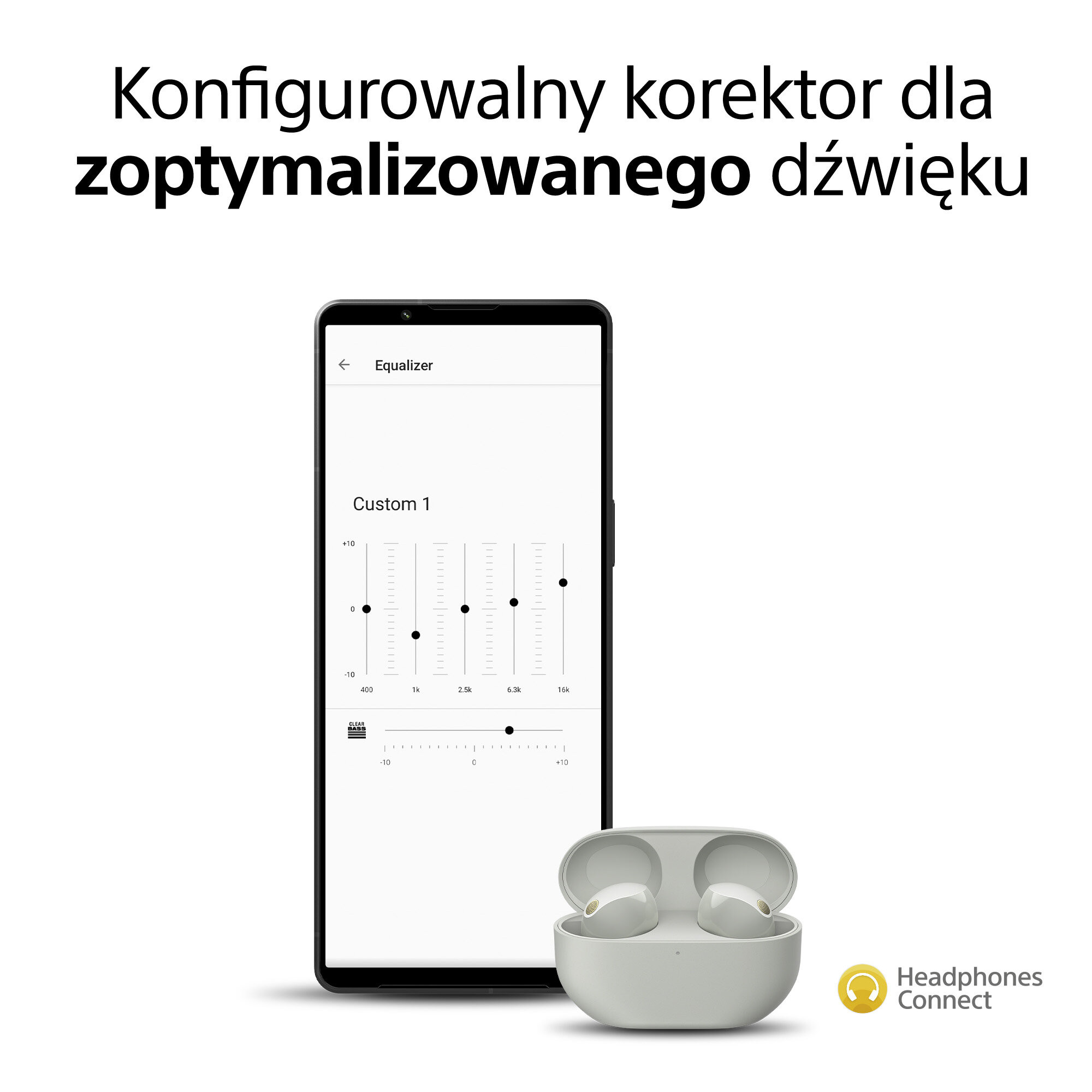Słuchawki bezprzewodowe Sony (srebrne) | WF-1000XM5