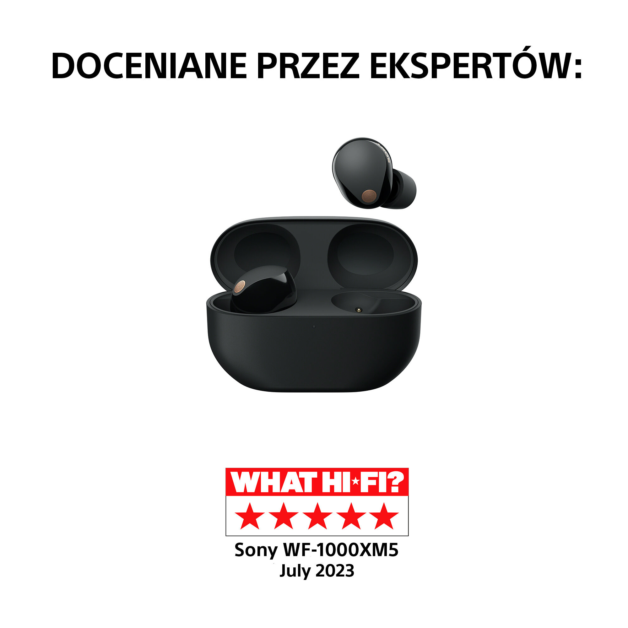 Słuchawki bezprzewodowe Sony (czarne) | WF-1000XM5