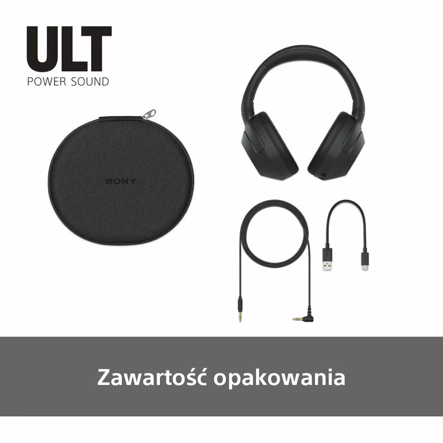Słuchawki bezprzewodowe SONY ULT WEAR (czarne) | WHULT900NB