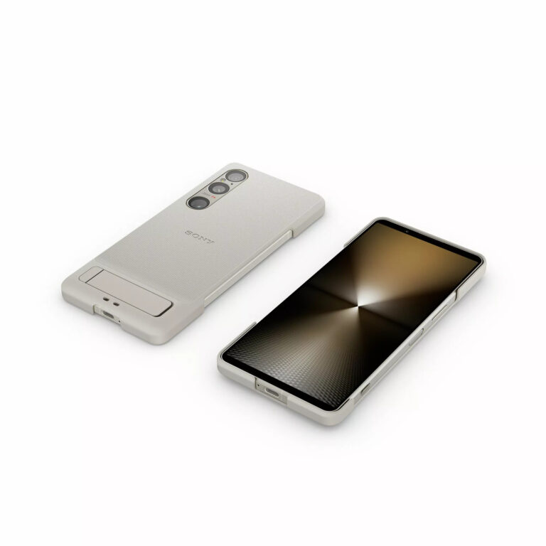 Osłona z podstawką do smartfona Sony Xperia 1 VI | XQZ-CBEC (srebrny)