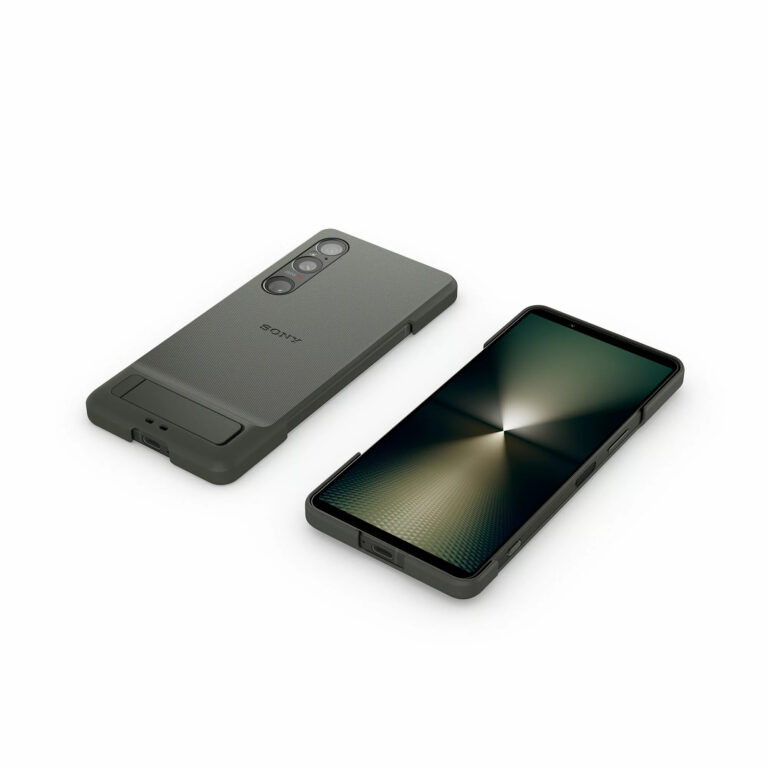 Osłona z podstawką do smartfona Sony Xperia 1 VI | XQZ-CBEC (khaki)